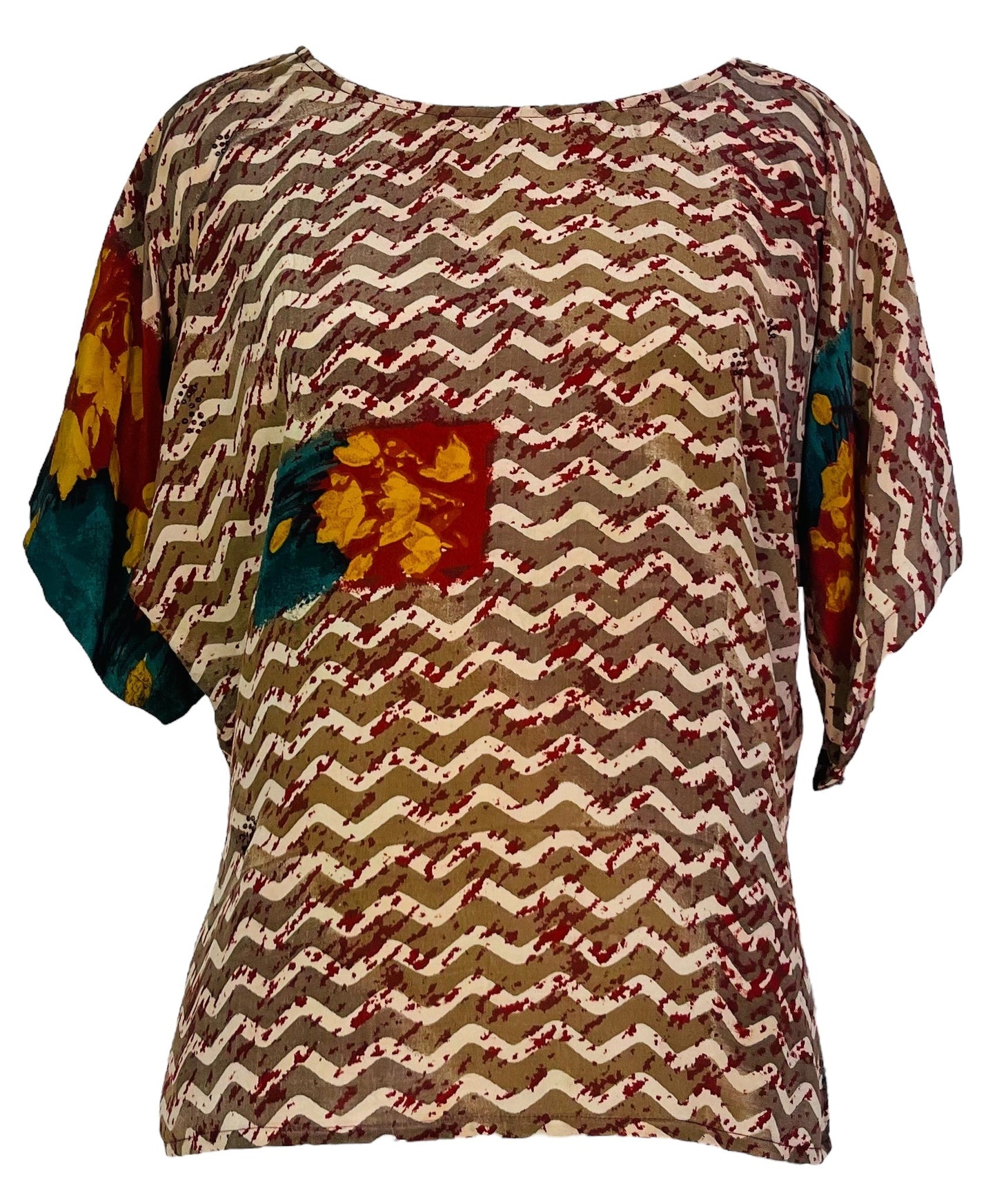 PRC6862 Avatar Pure Silk Side Slit Top