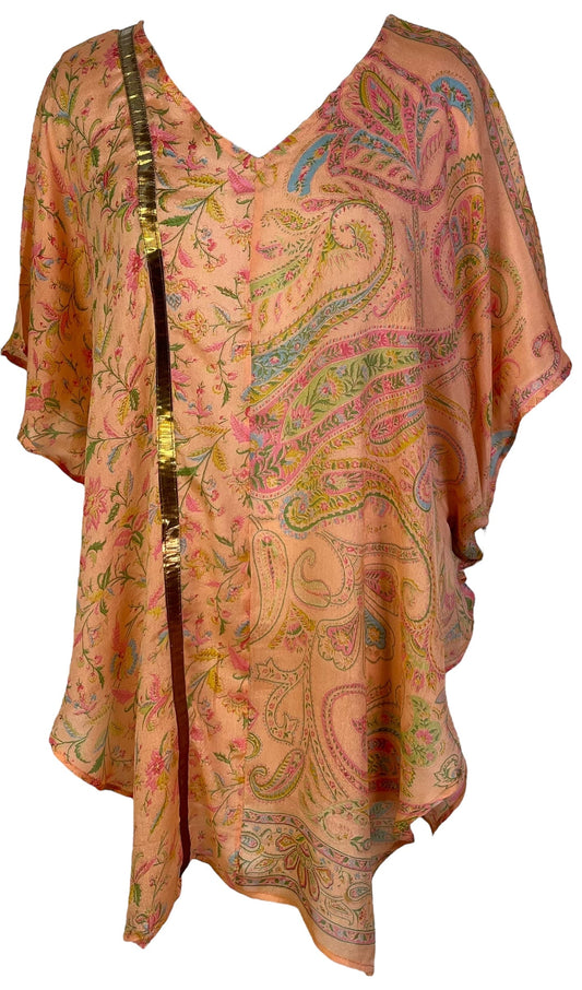 PCH6997 Very Sheer Avatar Pure Silk Waterfall Top