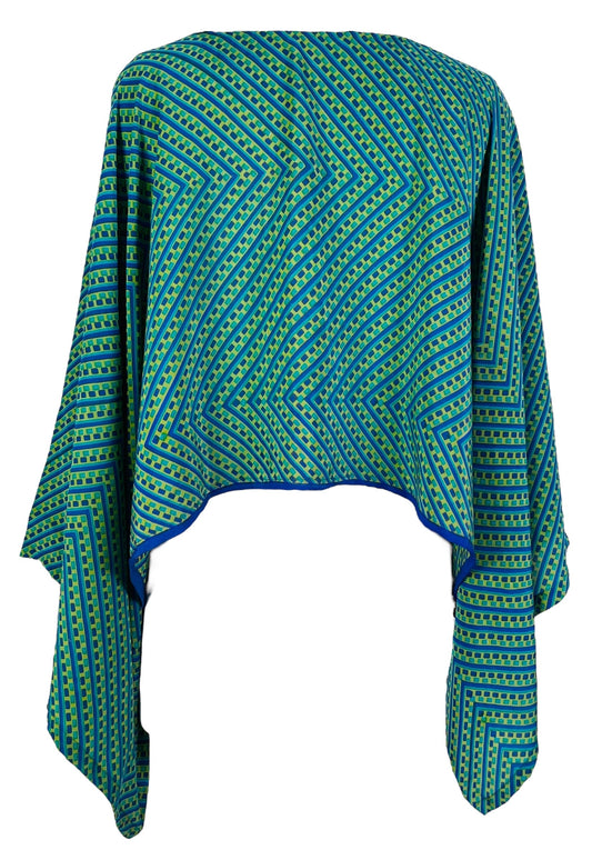 PRC6571 Avatar Pure Silk Kimono-Sleeved Top