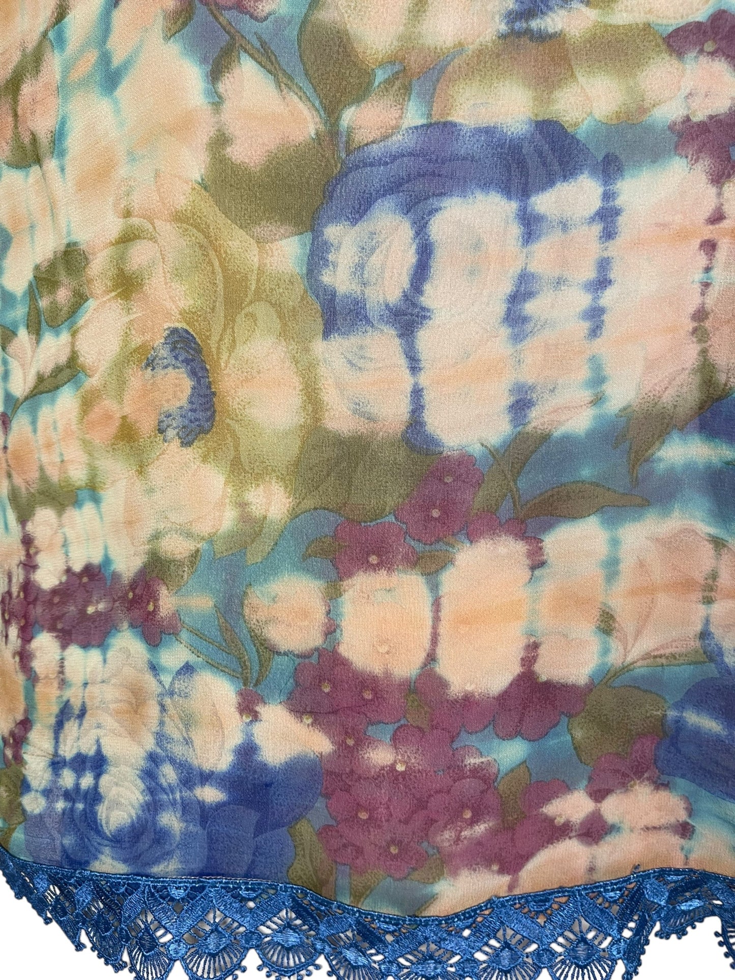 PRG6842 Sheer Avatar Pure Silk Side Slit Top