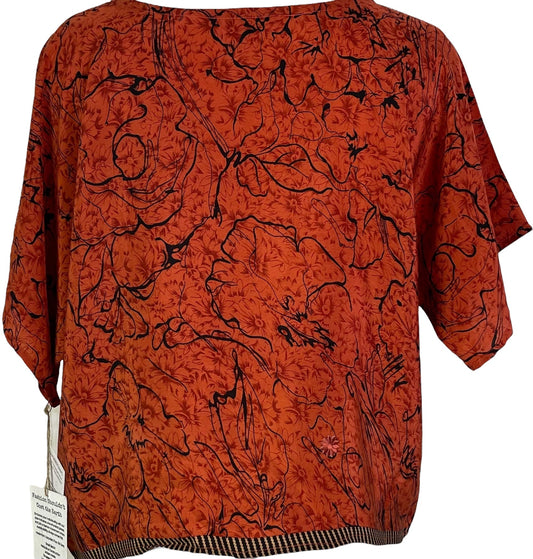 PRC6828 Avatar Pure Silk Boxy Top