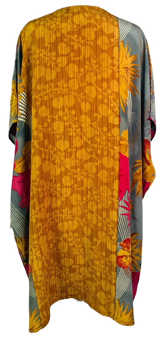 PRC7302 Avatar Pure Silk Midi Length Kaftan