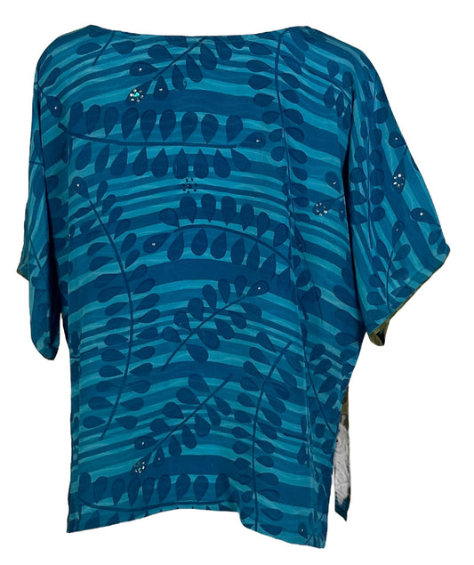 PRC6302 Avatar Pure Silk Side Slit Top