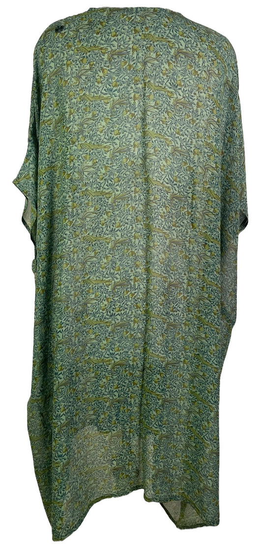 PRG7362 Sheer Avatar Pure Silk Midi Length Kaftan