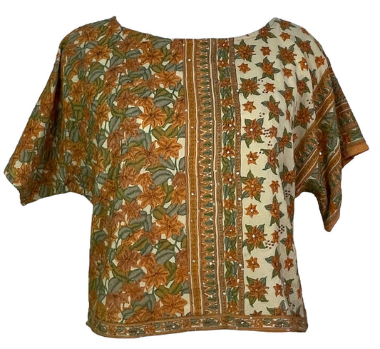 PRC7472 Avatar Pure Silk Boxy Top