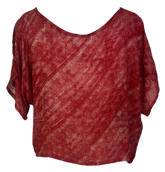 PRG6788 Sheer Avatar Pure Silk Boxy Top