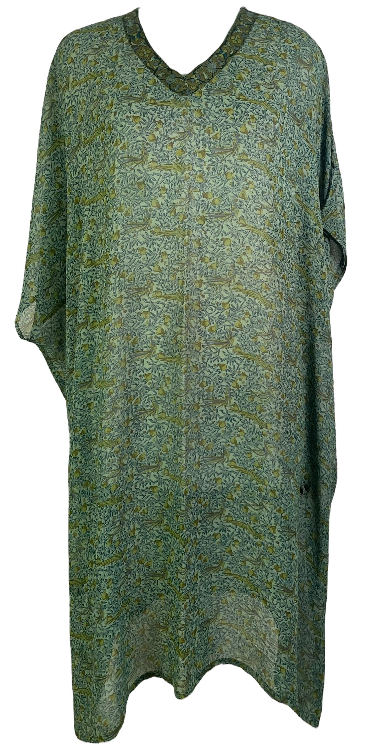 PRG7362 Sheer Avatar Pure Silk Midi Length Kaftan