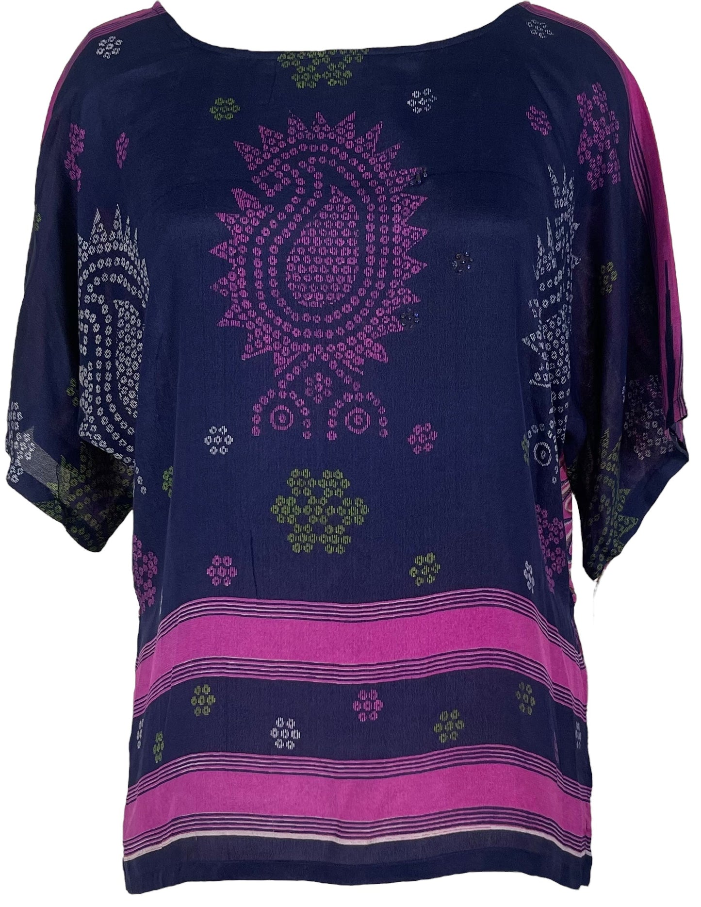 PRC6191 Avatar Pure Silk Side Slit Top