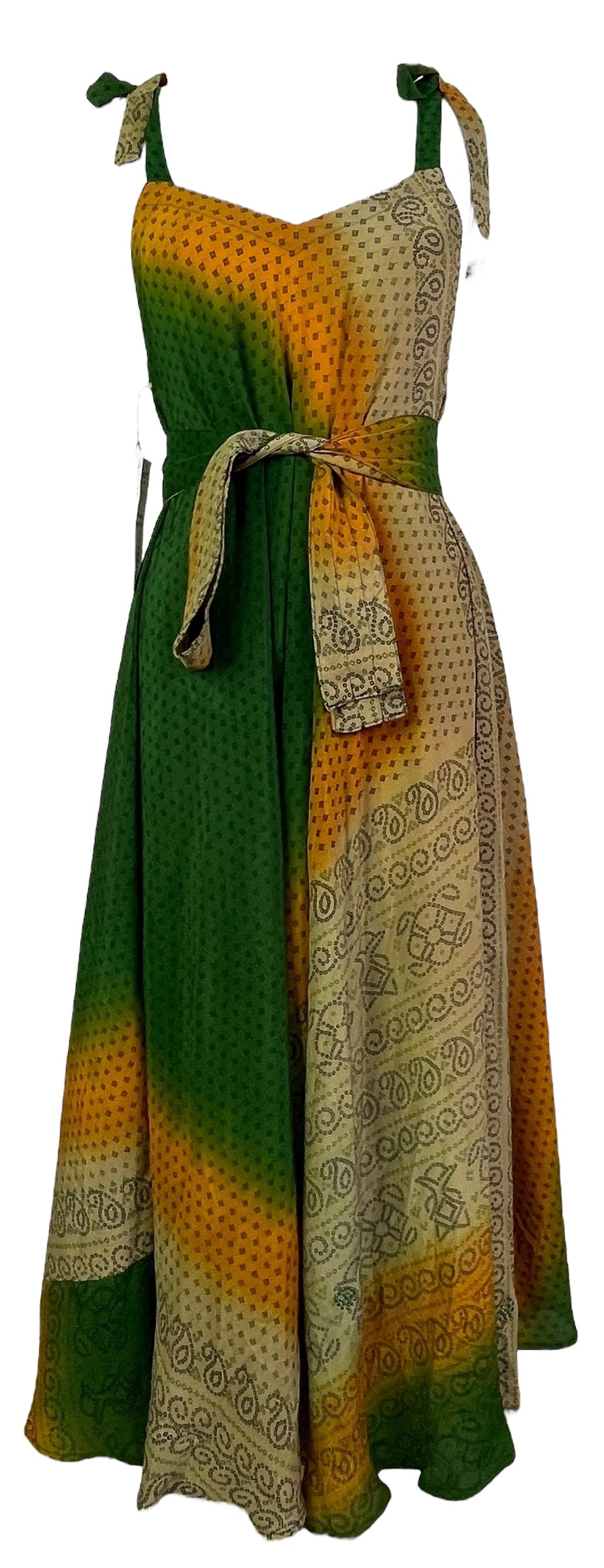 PRC7667 Avatar Pure Silk Maxi Dress with Belt