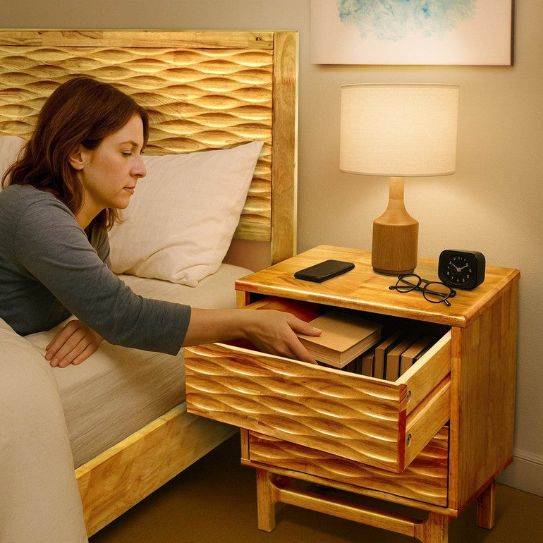 Elara Nightstand with 2 Drawers