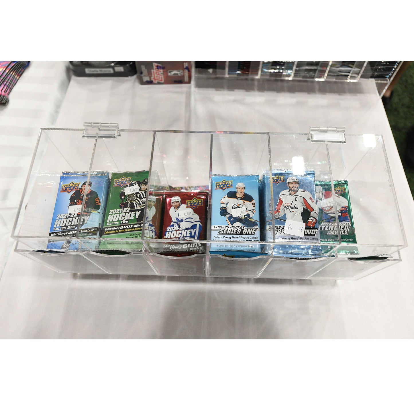 Pokémon Booster Pack 6-Slot EVORETRO Acrylic Display Dispenser - 4 Packs