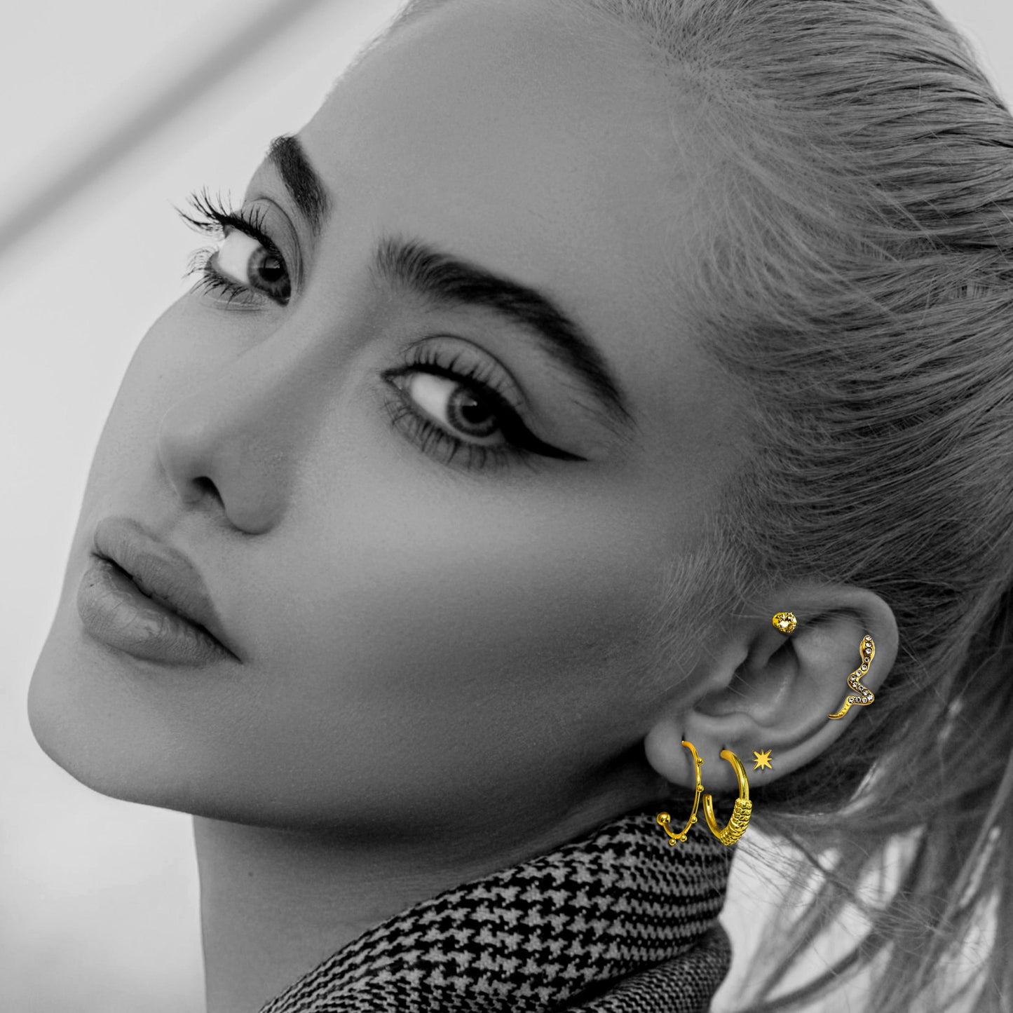 GAHIJI 2-Pair Stud Earrings Set