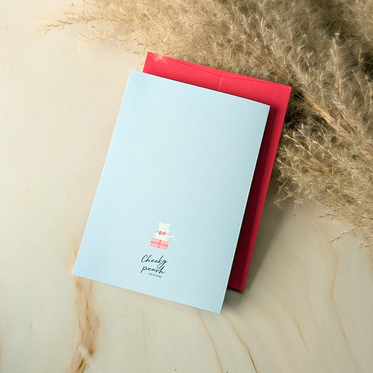 Wishing You A Purfect Holidays Mini Cat Greeting Card