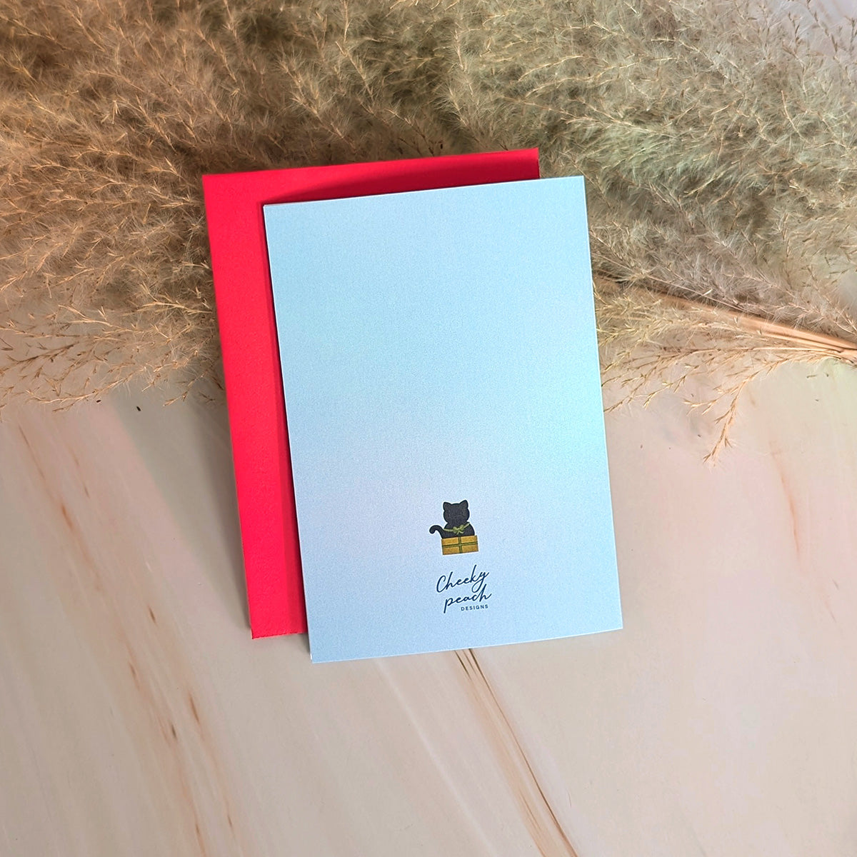 Wishing You A Purfect Holidays Mini Cat Greeting Card