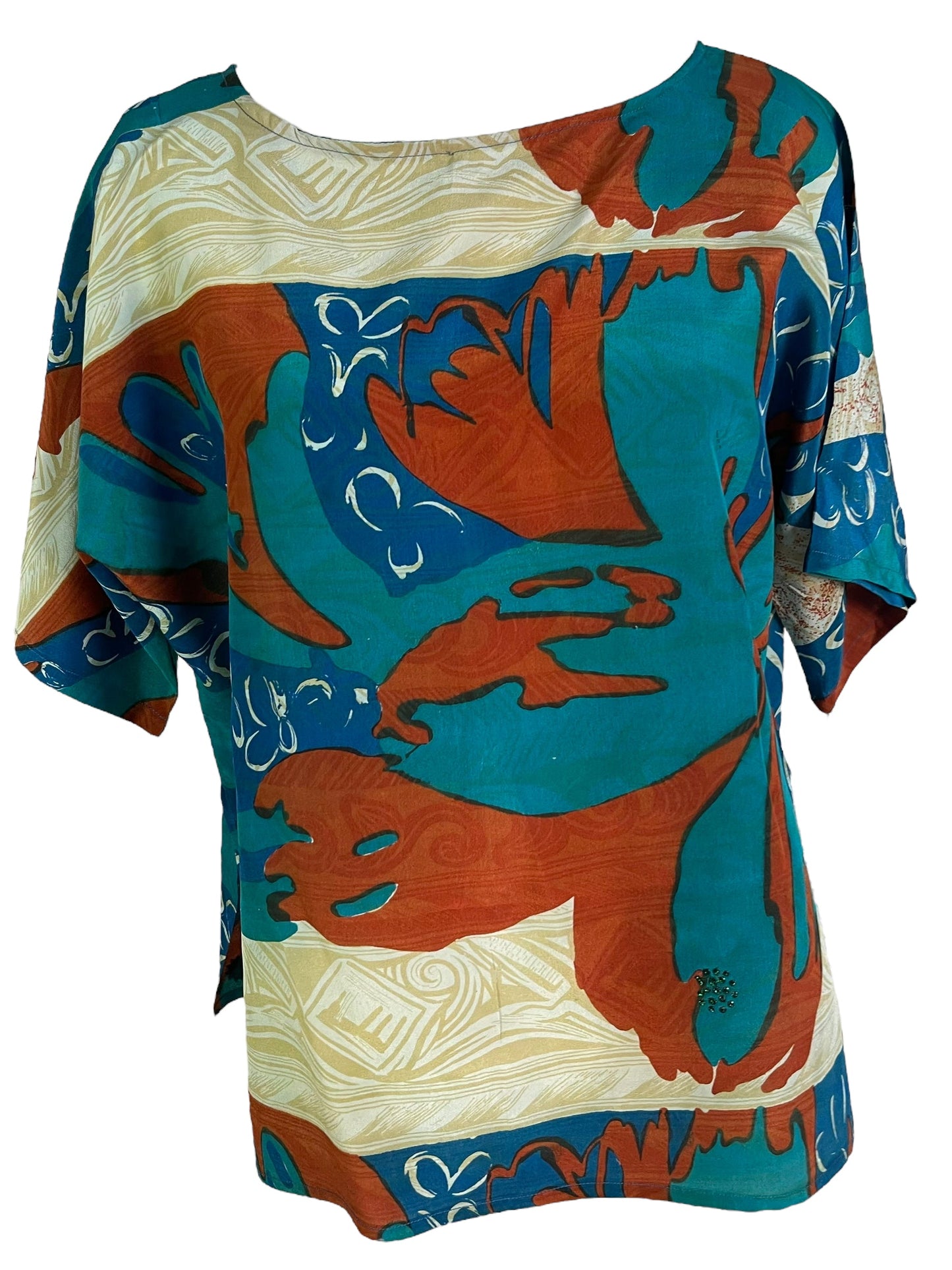 PRC6501 Avatar Pure Silk Side Slit Top