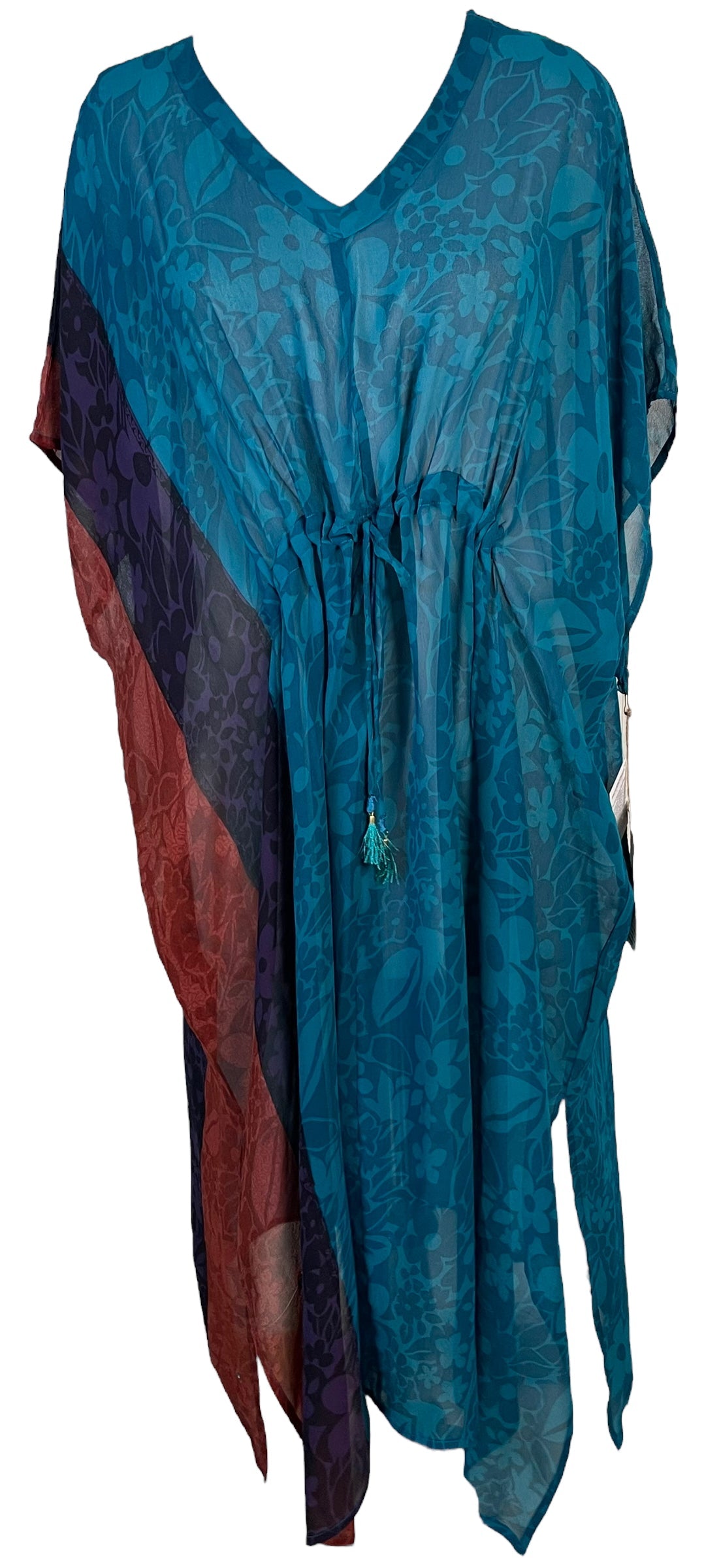 PRG6368 Sheer Avatar Pure Silk Maxi Kaftan
