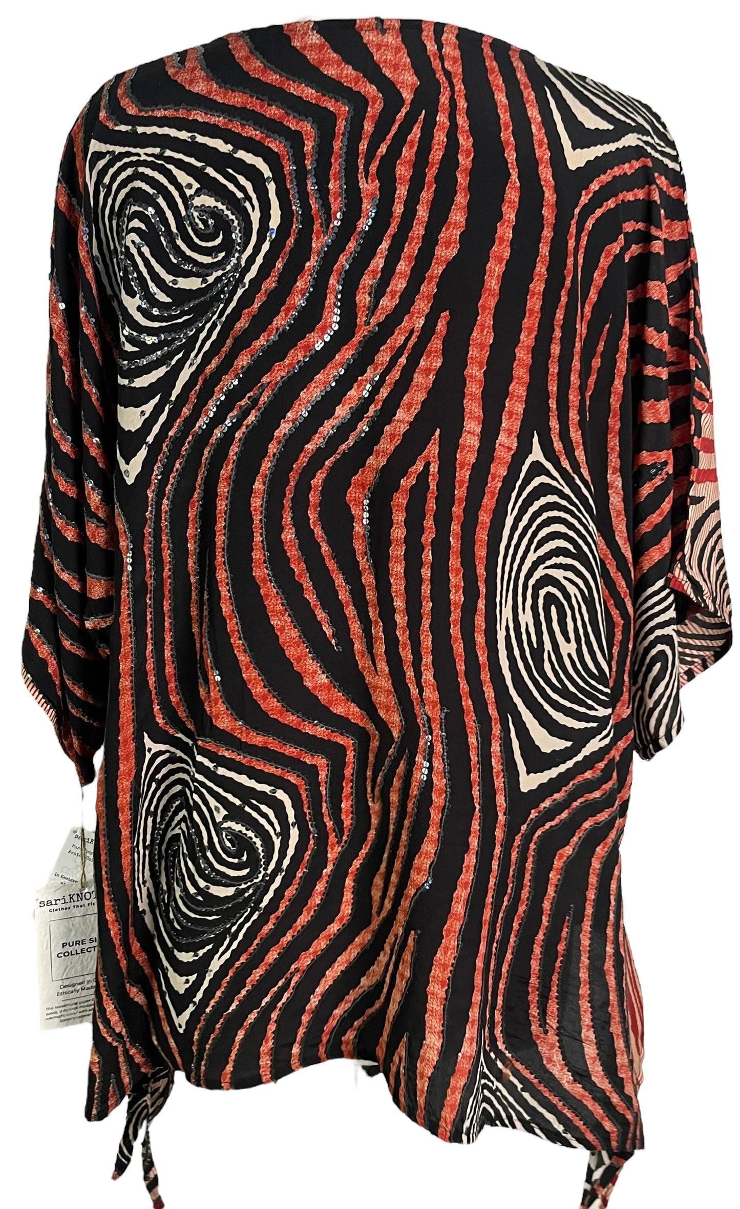 PRC6467 Avatar Pure Silk Long Tunic with Side Ties