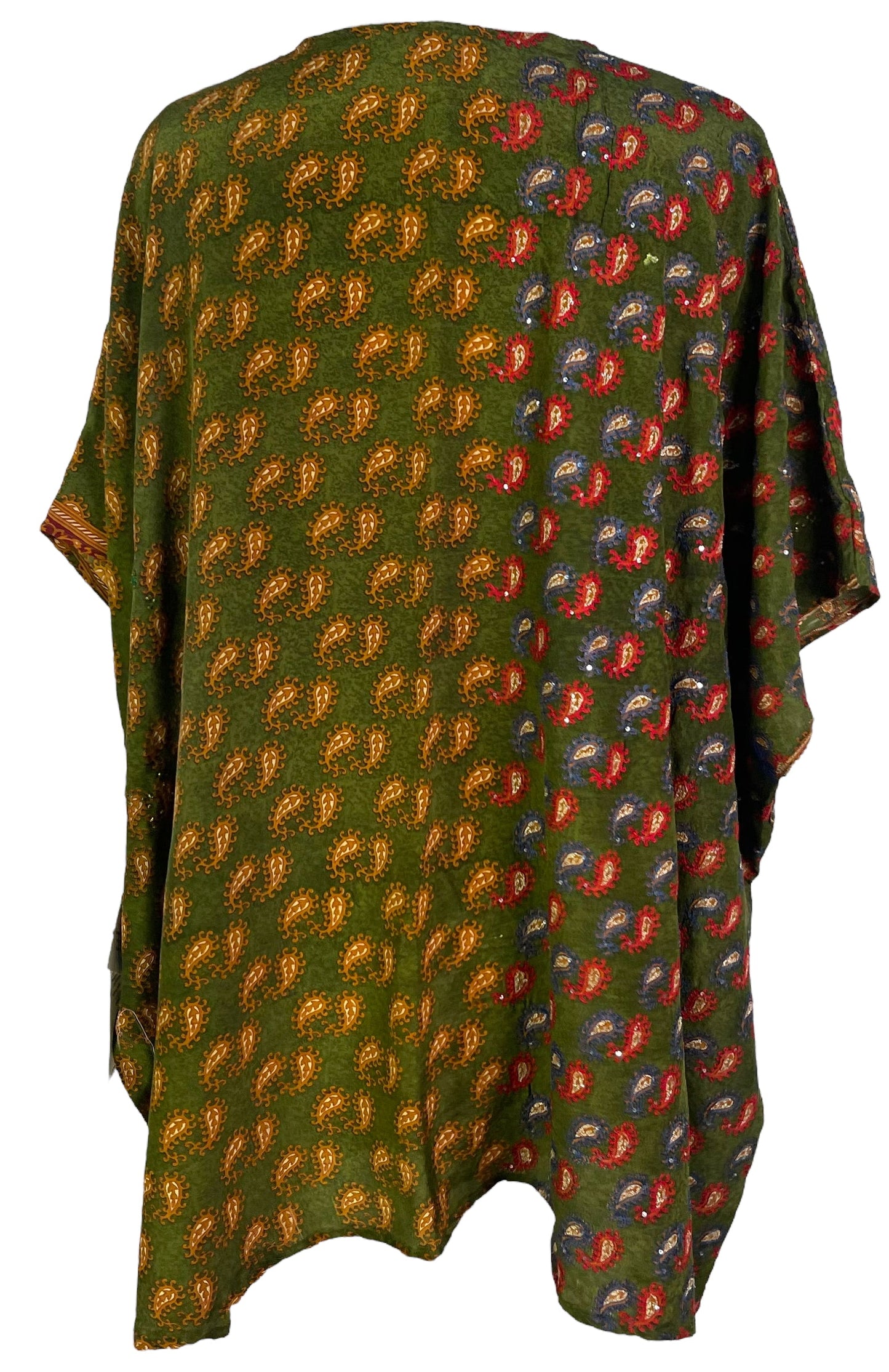 PRC6119 Avatar Pure Silk Short Kaftan Tunic without Slits