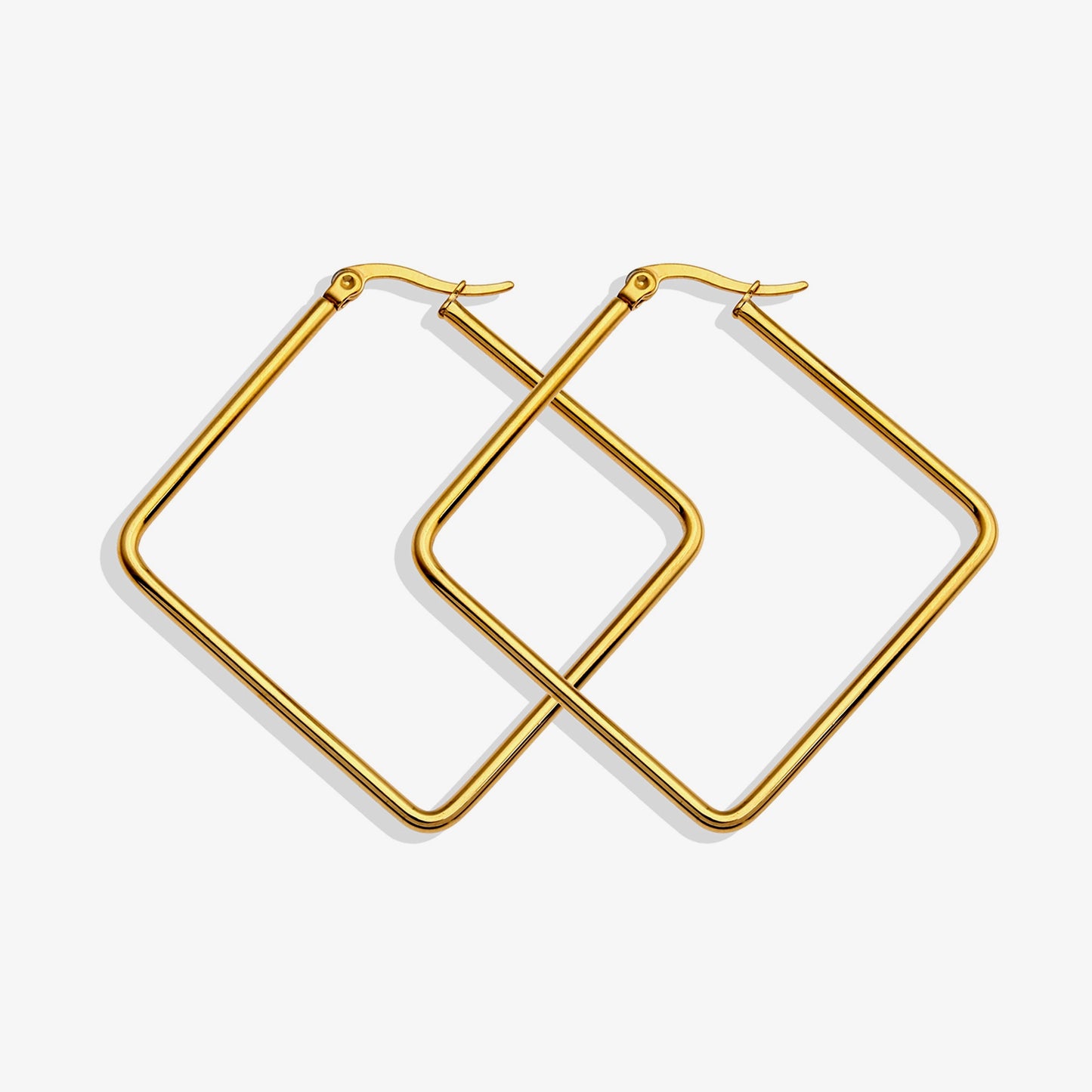 REILYNN Square Shaped  Gold Hoops