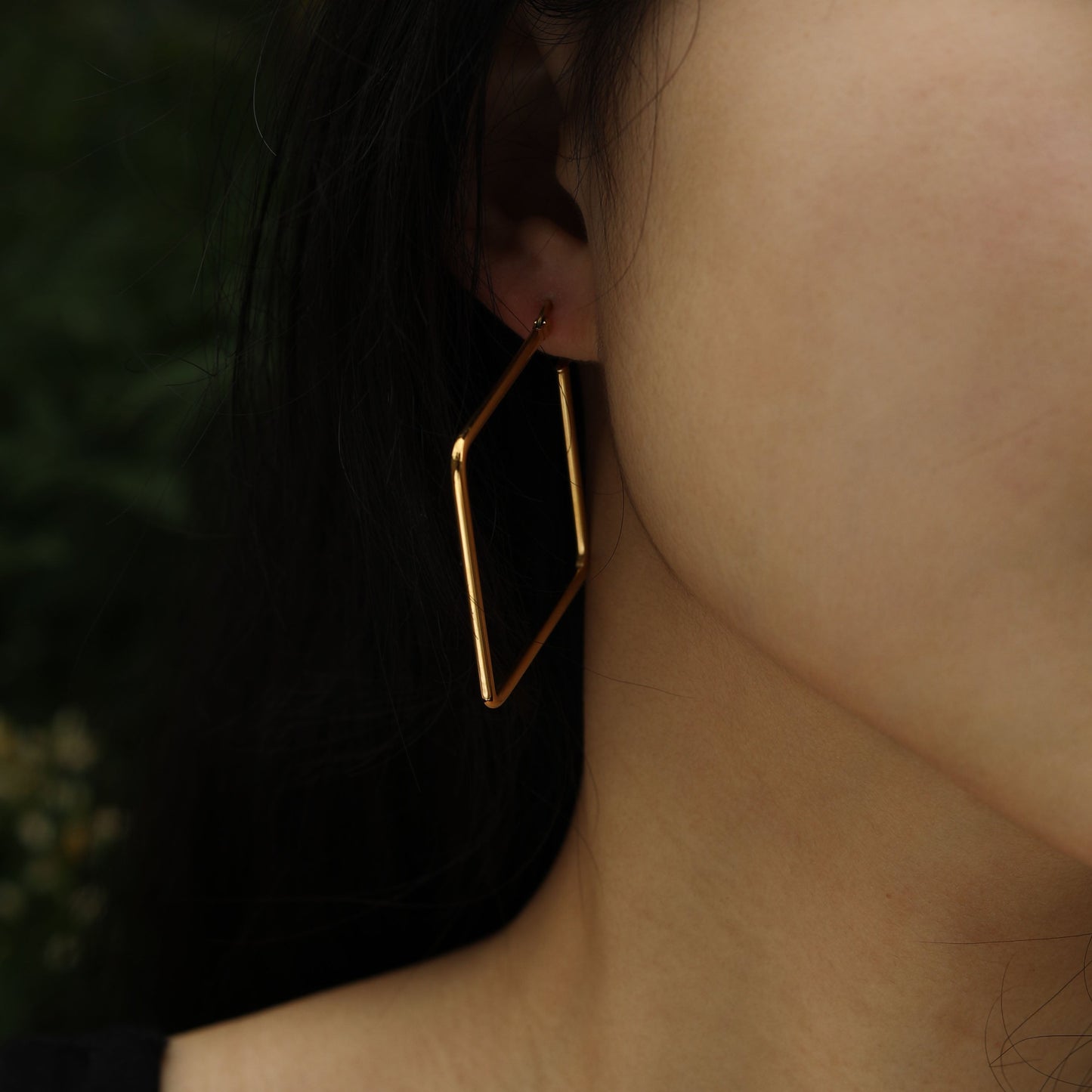 REILYNN Square Shaped  Gold Hoops