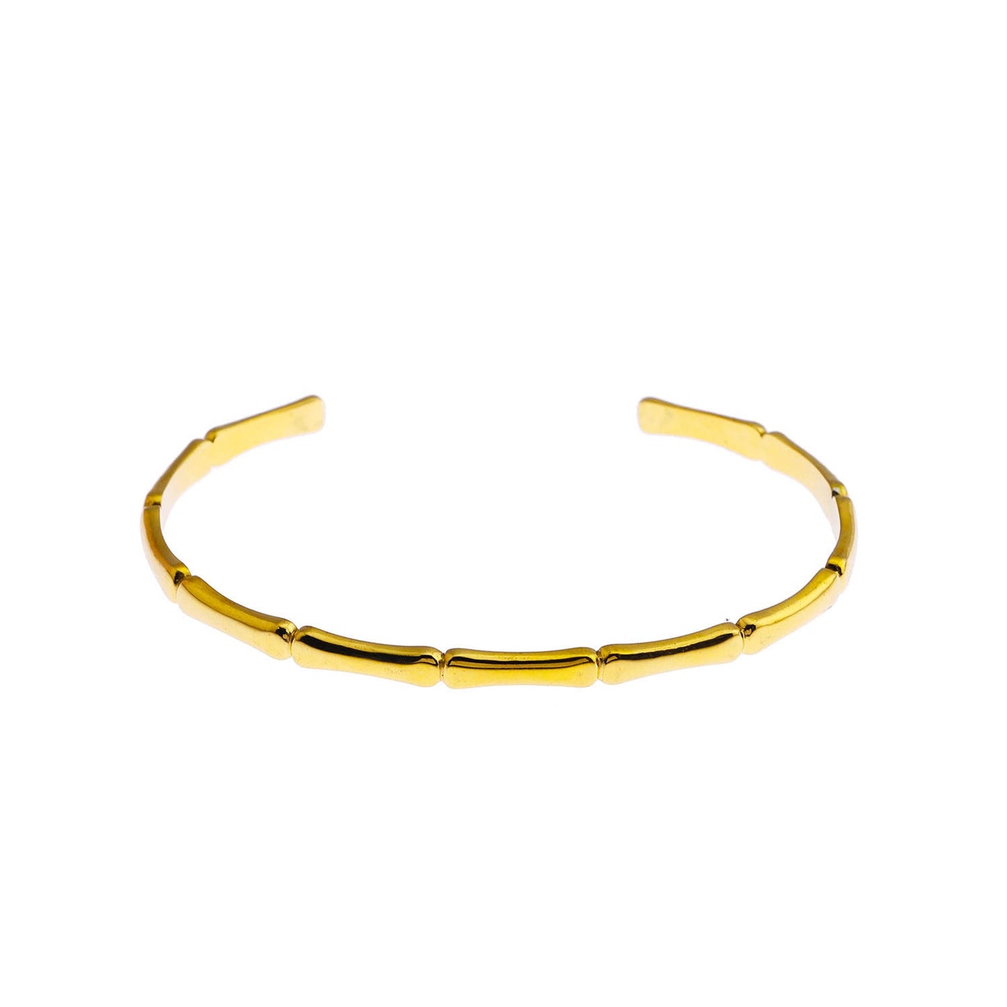 RENEE Gold: Luxury Bamboo Cuff Bracelet – Elegant Nature-Inspired Minimalist Design