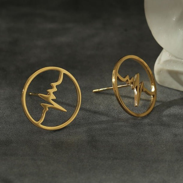 REXON 'Heart-Beat' Stud Earrings