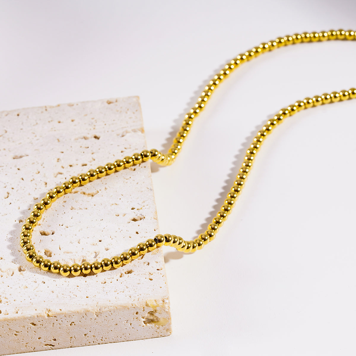 RIKKO: Ball-Beads Contemporary Chain Necklace