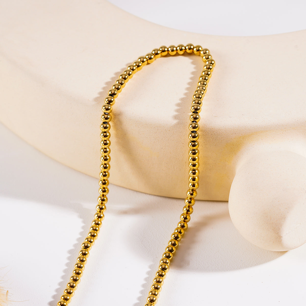 RIKKO: Ball-Beads Contemporary Chain Necklace