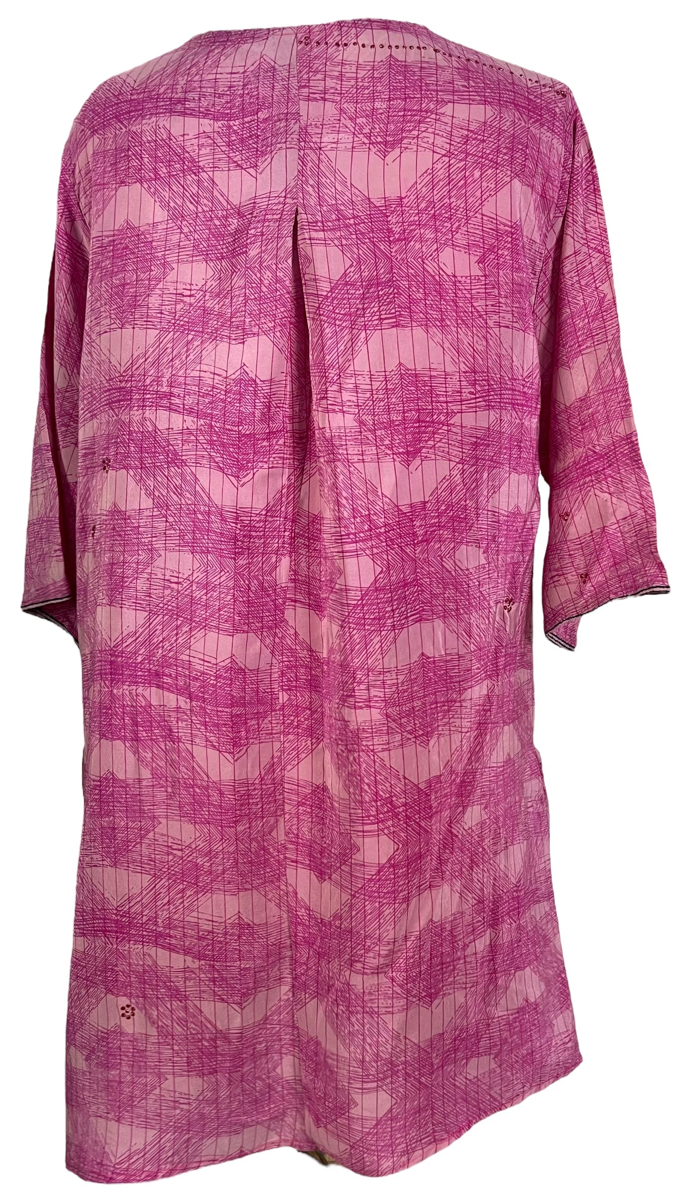 PRC6051 Avatar Pure Silk Self Pocket Tunic Dress