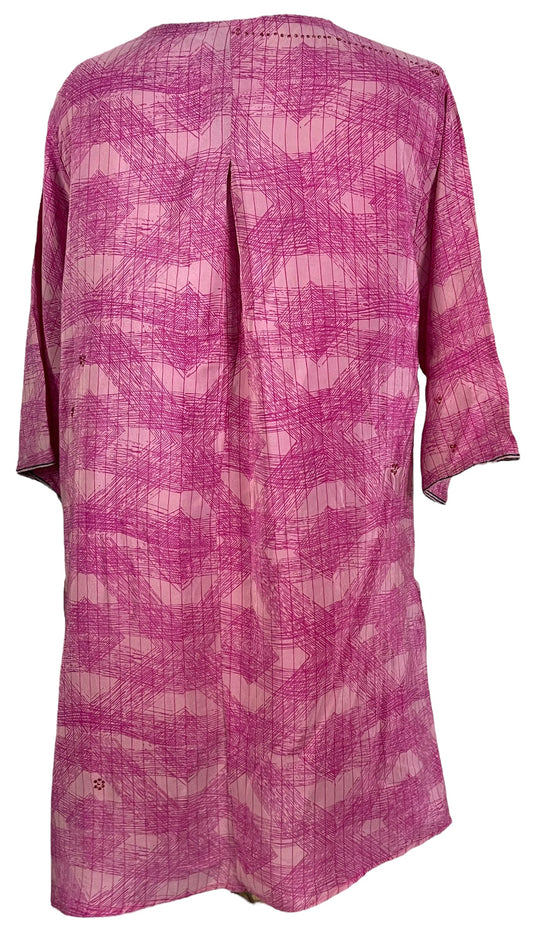 PRC6051 Avatar Pure Silk Self Pocket Tunic Dress
