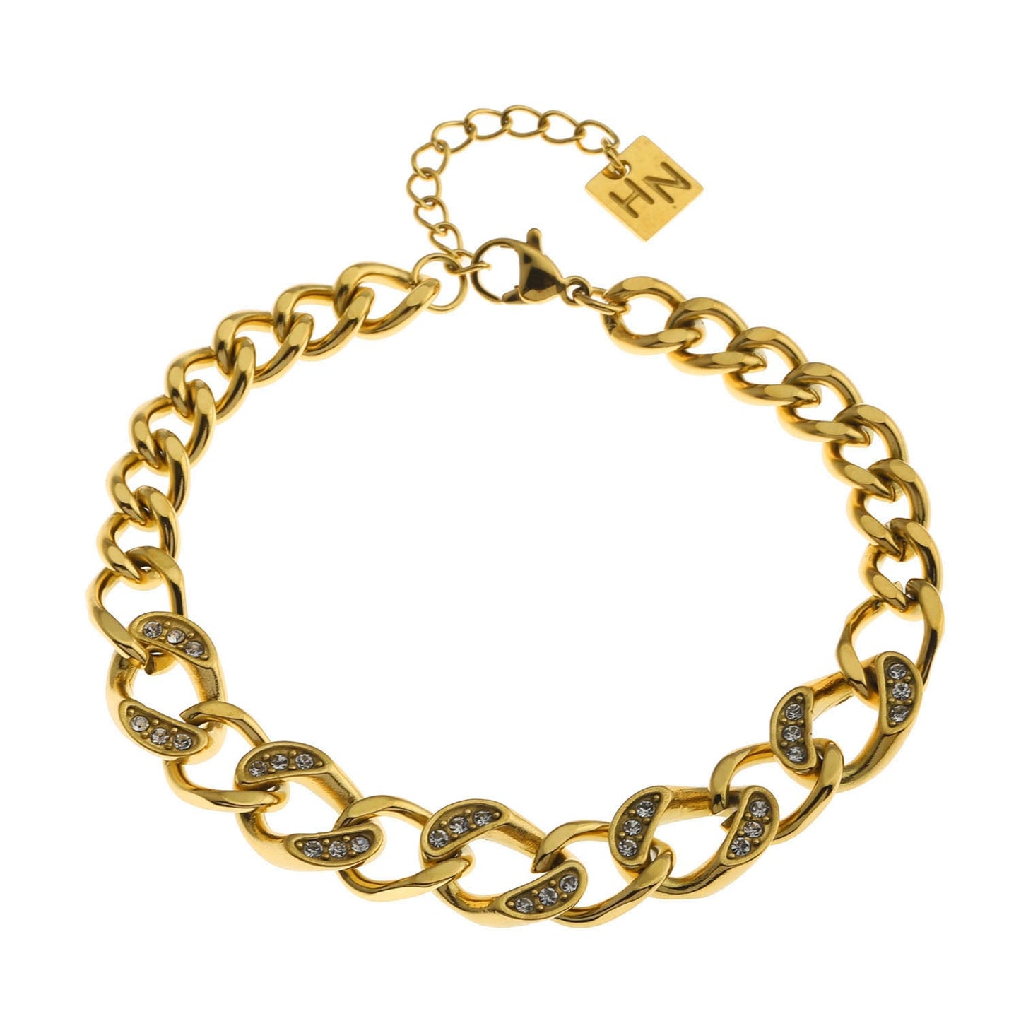 ROUBAIX Cuban Link-Chain Zirconia Bracelet