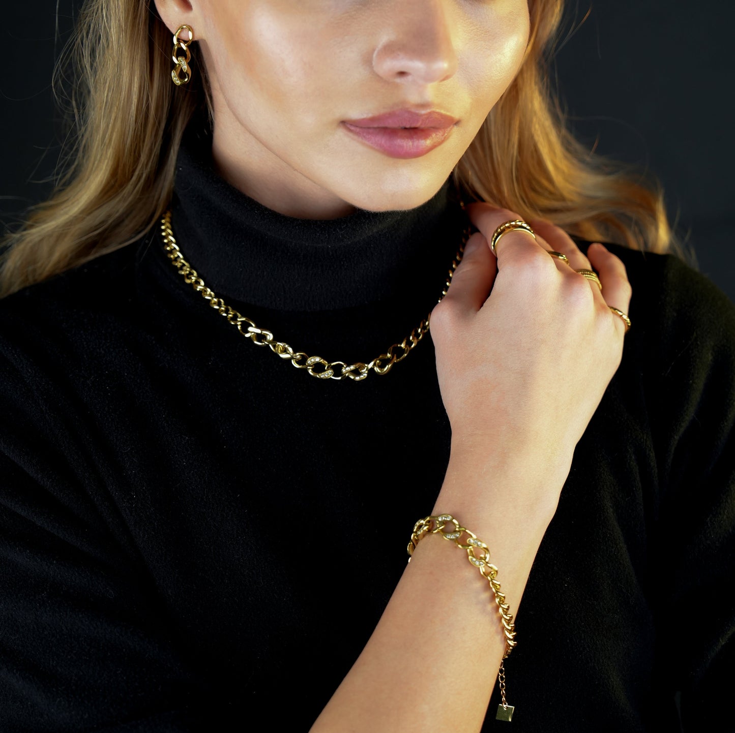 ROUBAIX Cuban Link-Chain Zirconia Bracelet