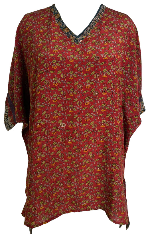 PRC6457 Avatar Pure Silk Long Tunic with Side Ties