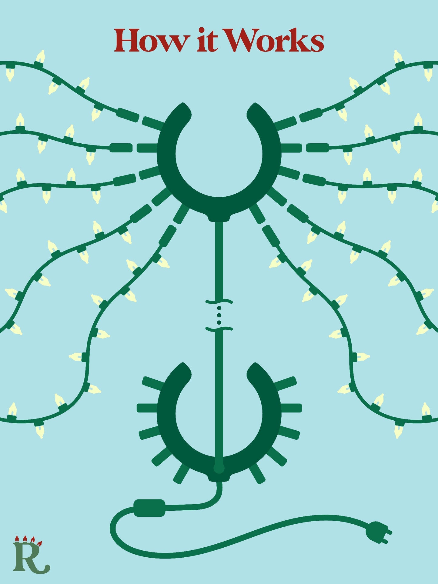 60 LED Blue Lights: 10 Strands