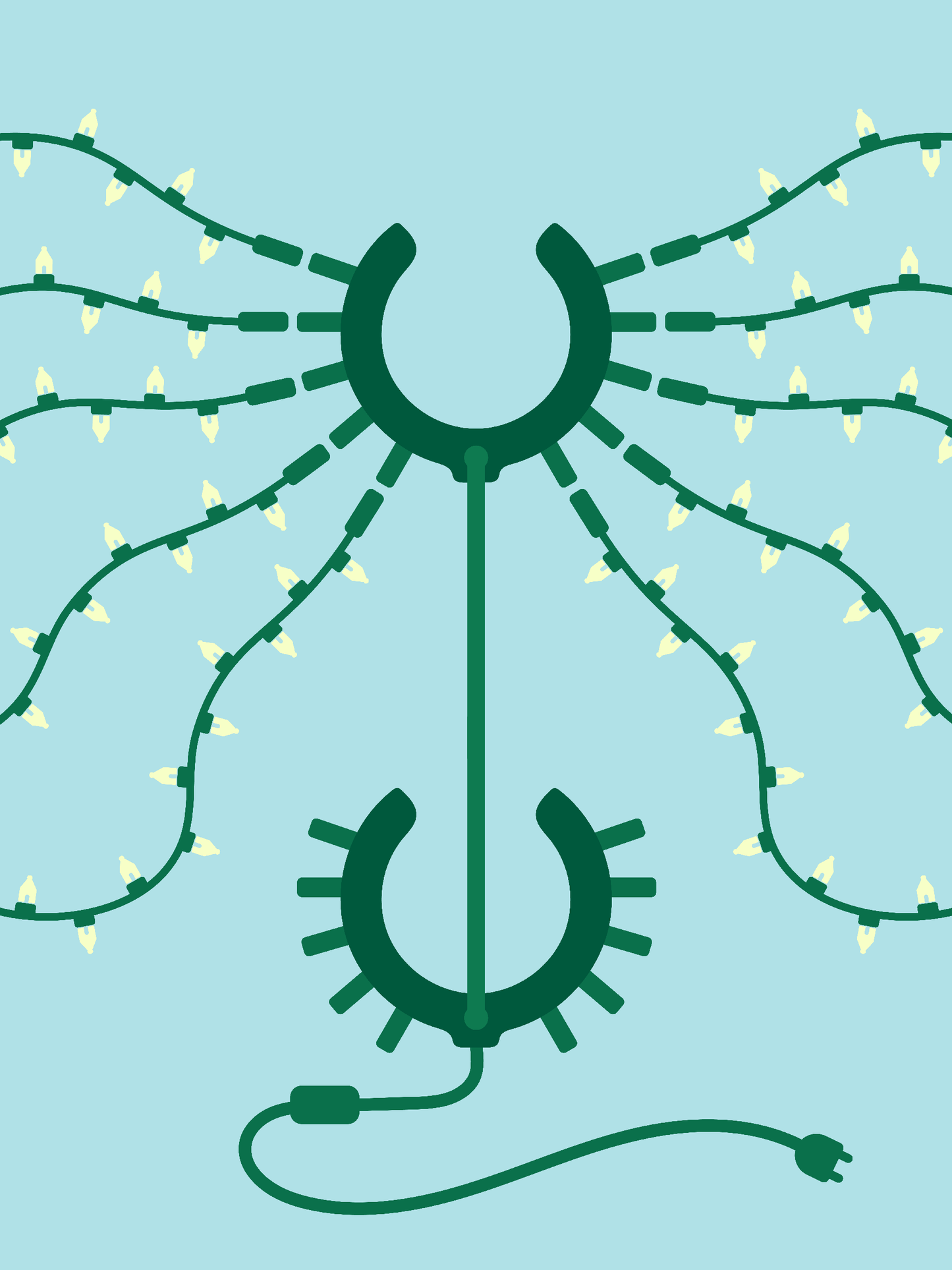 60 LED Red Lights: 10 Strands