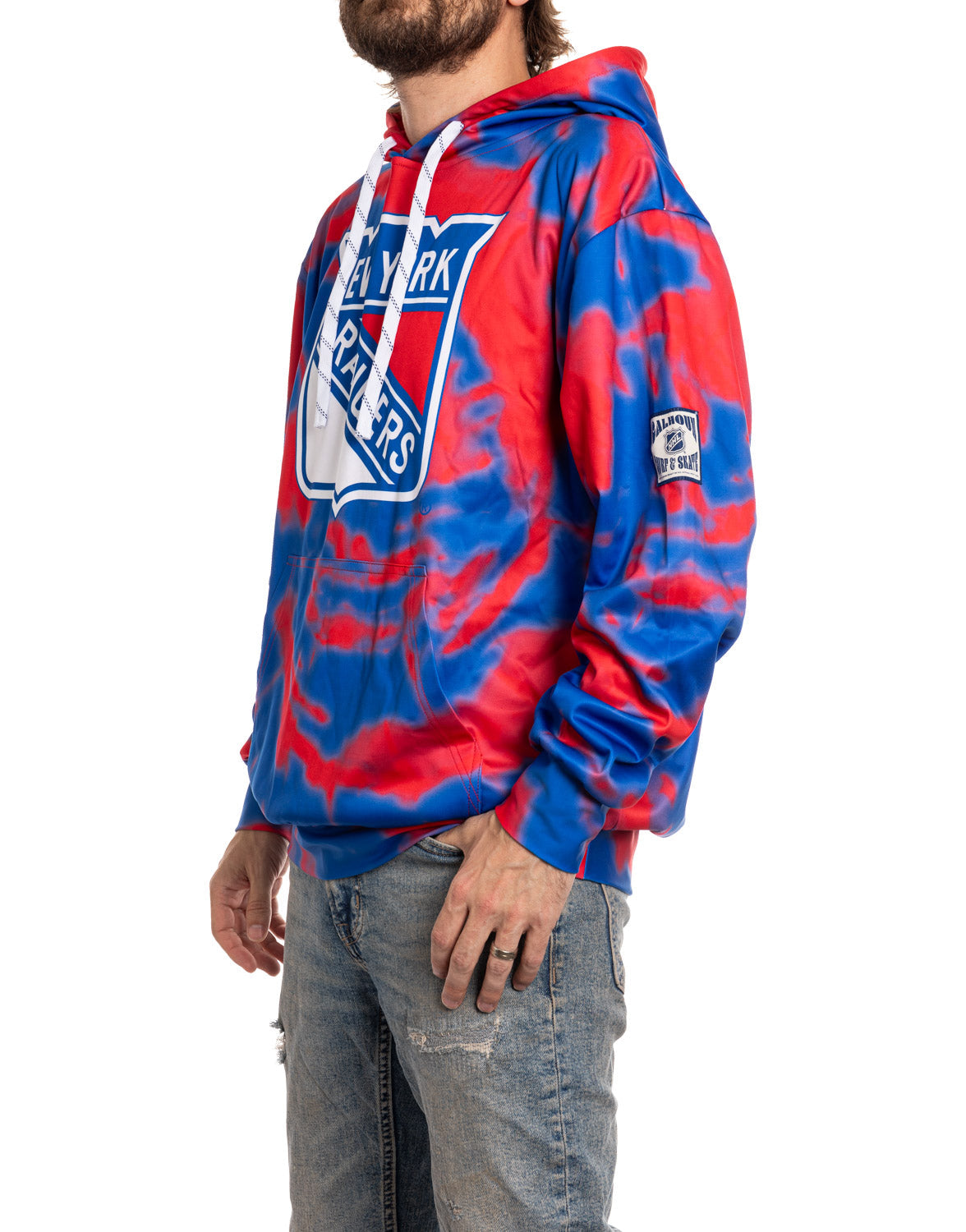 New York Rangers NHL Tie Dye Sublimation Pullover Hoodie