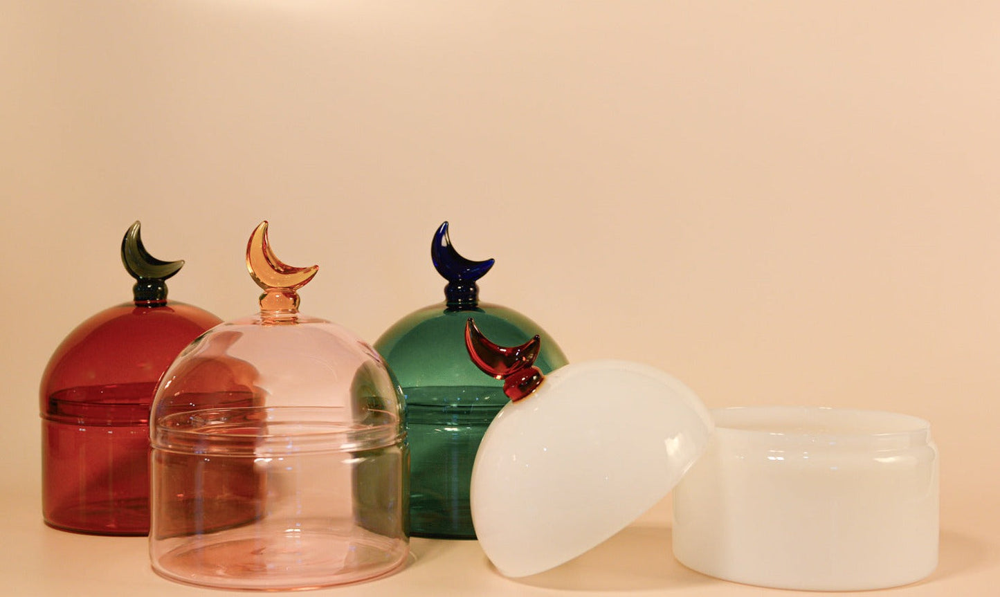 Glass Moon Dome Jar - Fullmoon