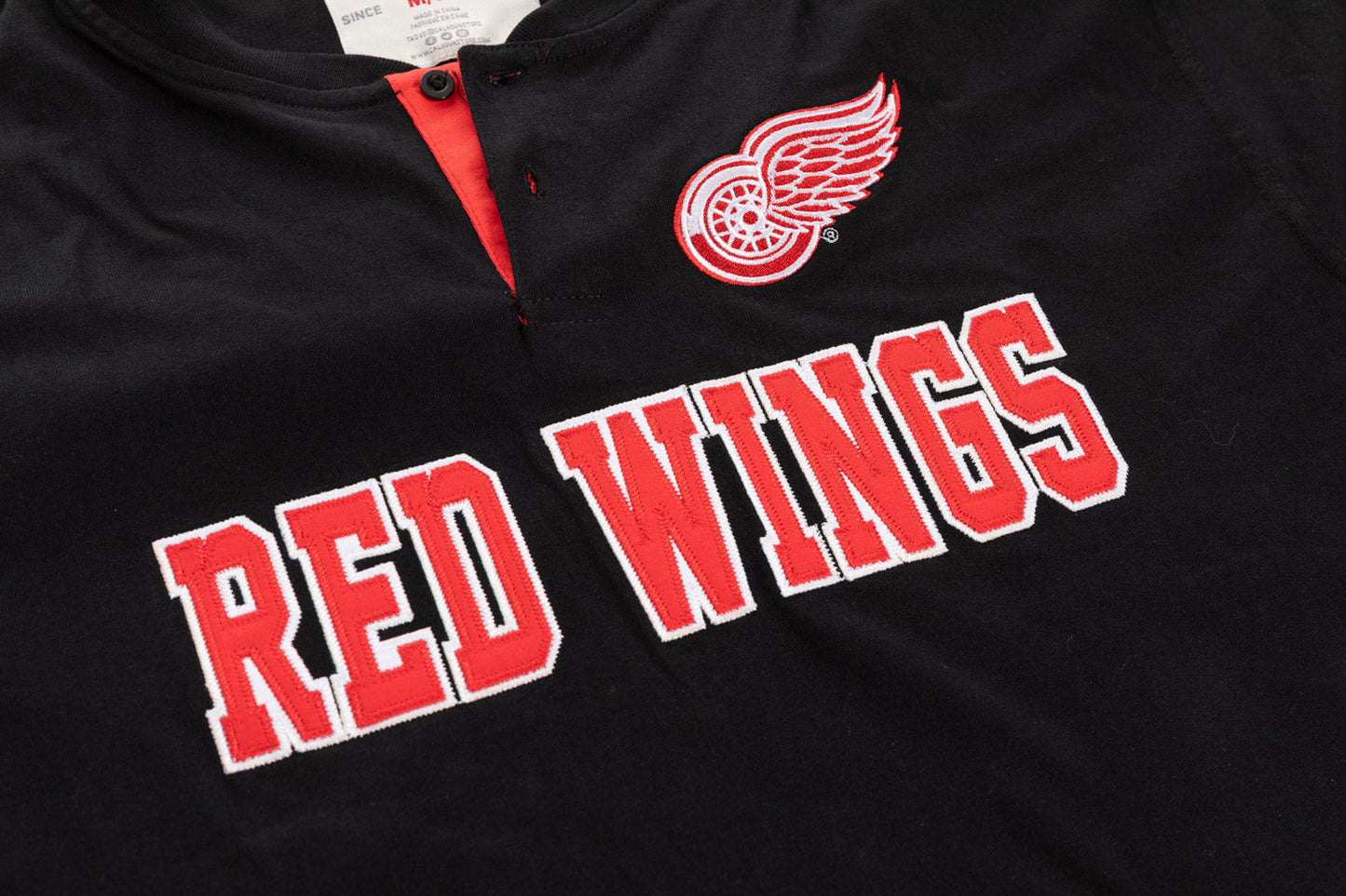 NHL Detroit Red Wings Long Sleeve Henley