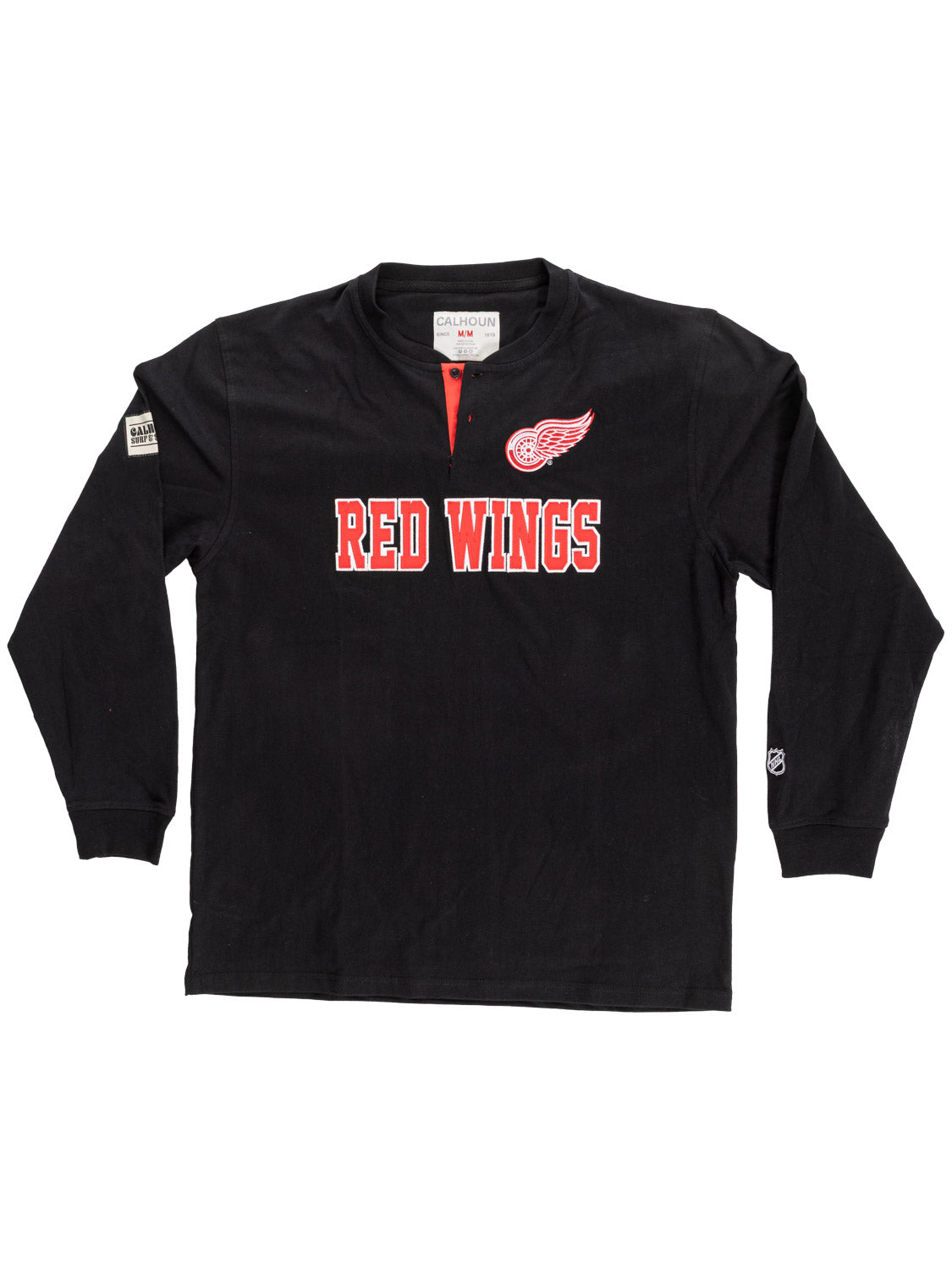 NHL Detroit Red Wings Long Sleeve Henley