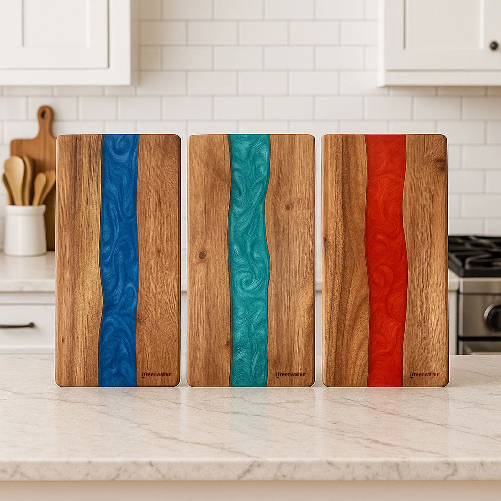 Large Acacia Resin Light Cutting Board | Charcuterie Board | Cheese Board