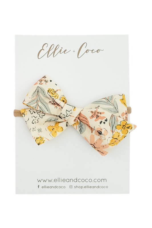 Retro Floral Oversize Bow