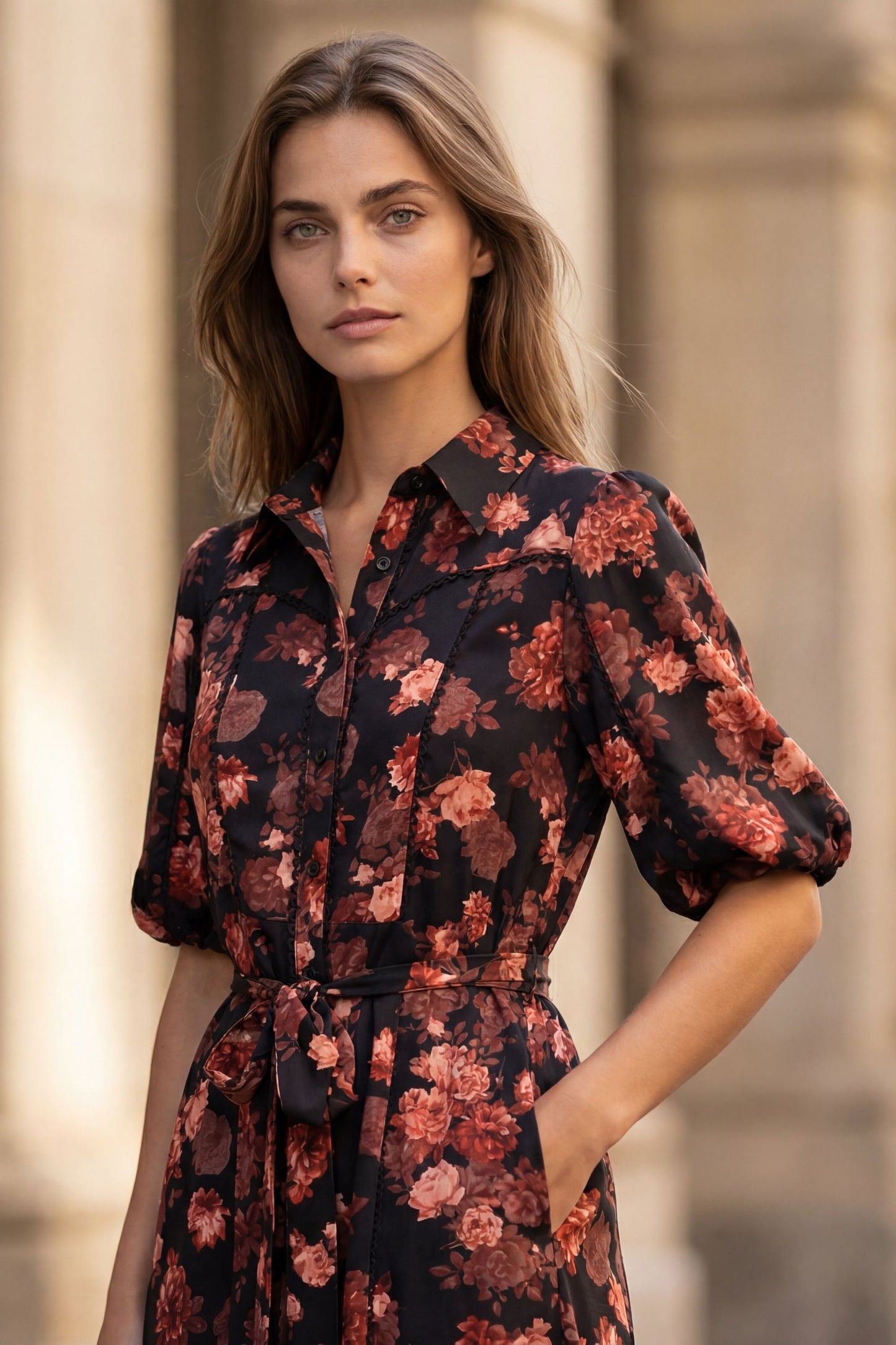 Ruby Floral Shirt Dress