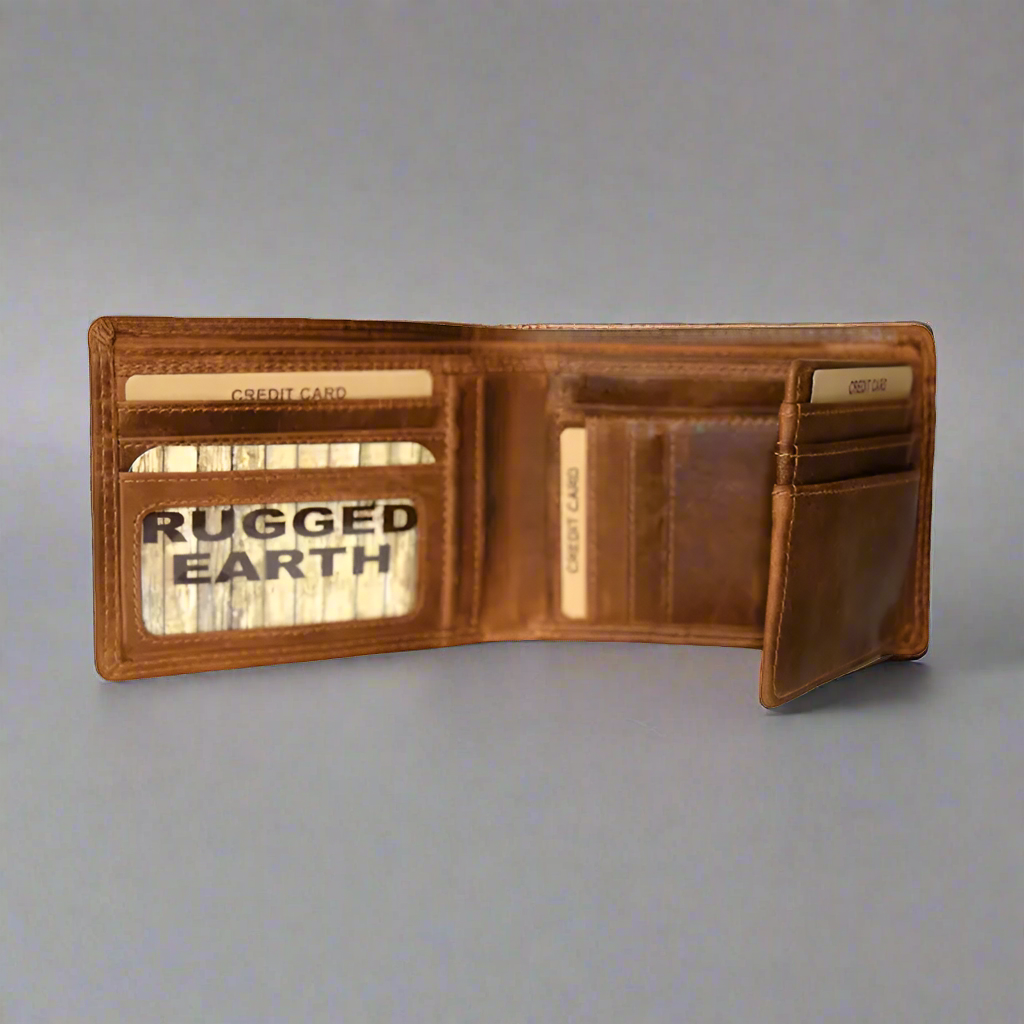 Rugged Earth Men's Bifold Leather Wallet