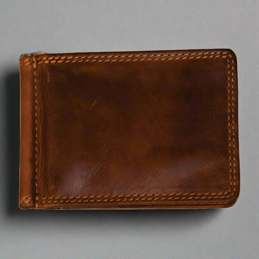 Rugged Earth Men's Leather Money Clip Wallet