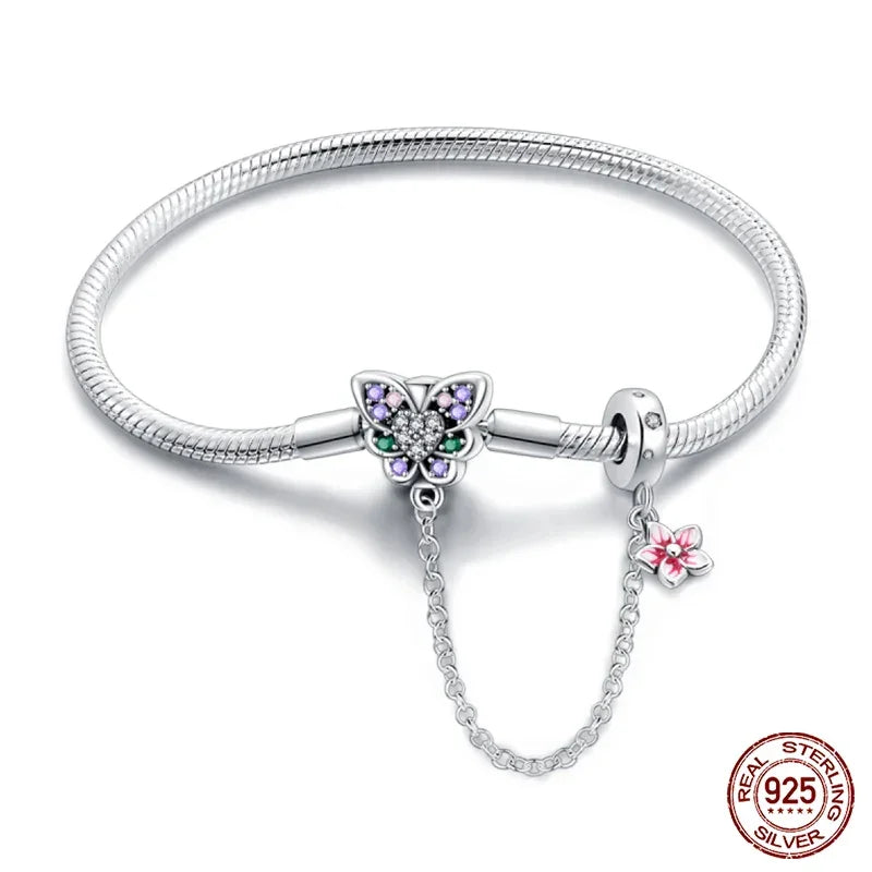 Butterfly Charm Bracelet (925 Sterling Silver)
