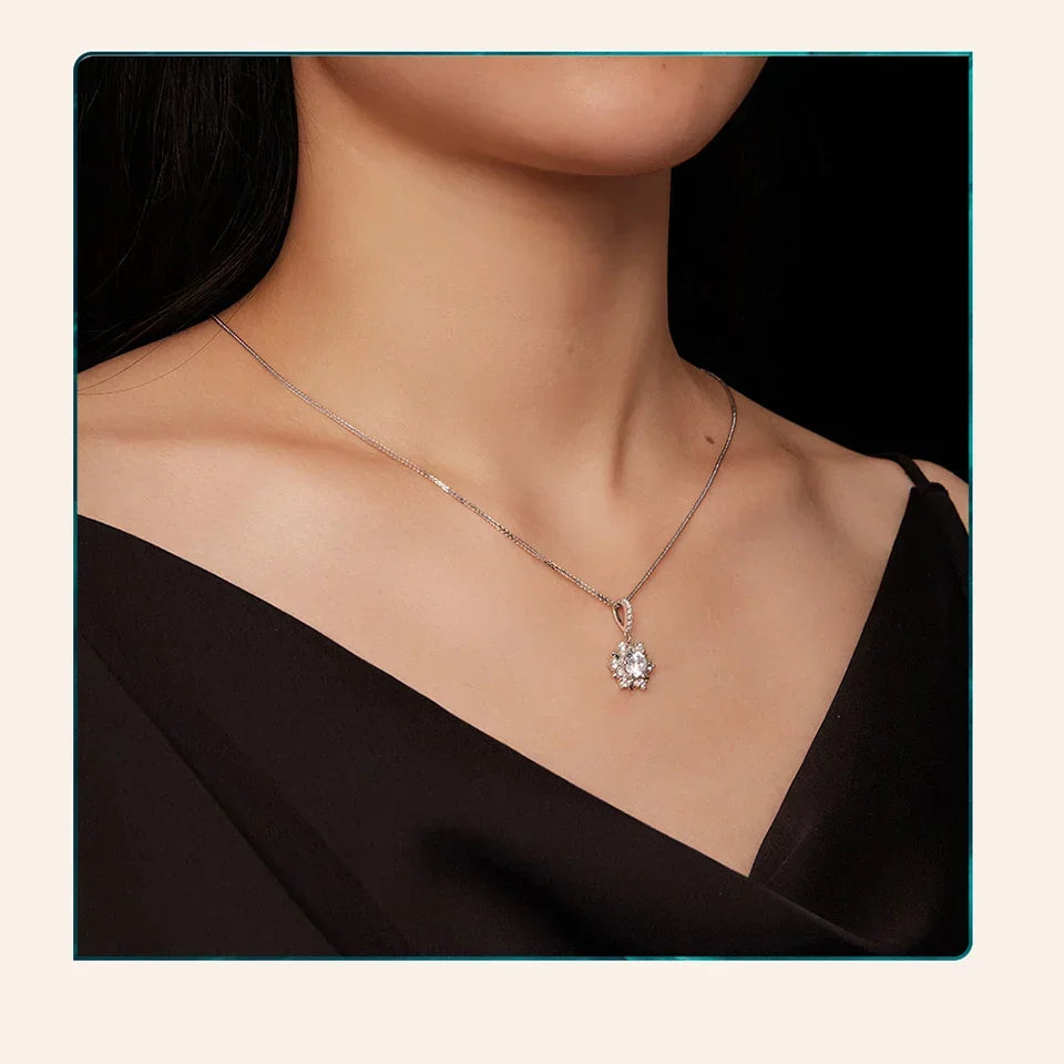 Celestial Sparkle 1ct Moissanite Sterling Silver Star Pendant Necklace
