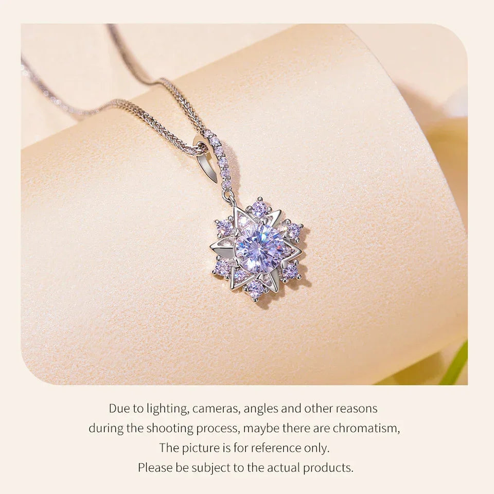 Celestial Sparkle 1ct Moissanite Sterling Silver Star Pendant Necklace