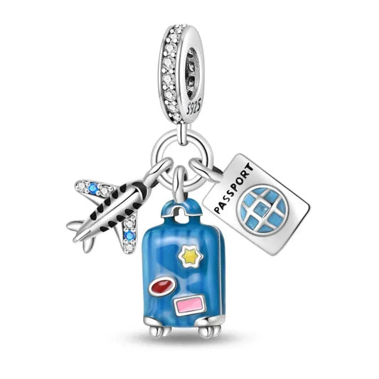 Passport to Adventure Sterling Silver Travel Charm