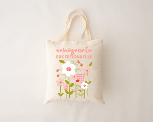 Sac réutilisable - enseignante exceptionnelle