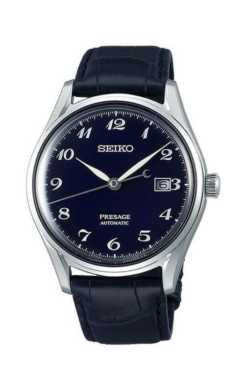 Seiko Presage Blue Enamel Dial "Laurel" LTD Mens Watch SJE077J1